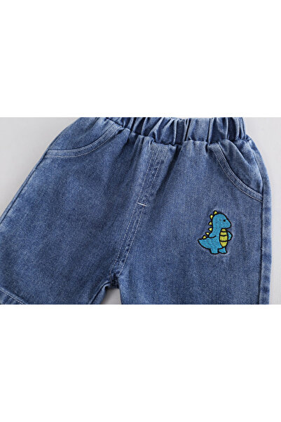 Superbaby Costumas pentru baietei cu tricou verde tip polo - Dino