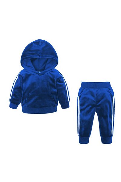 Superbaby Trening albastru din catifea pentru bebelusi si copii