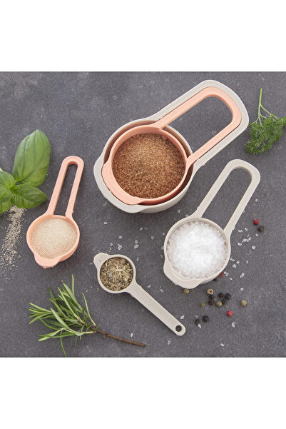 abnturk 5’Li Kaşık Ölçü Seti 5 Farklı Boy Ölçü Kabı Ölçek Kaşığı Pratik Ölçü