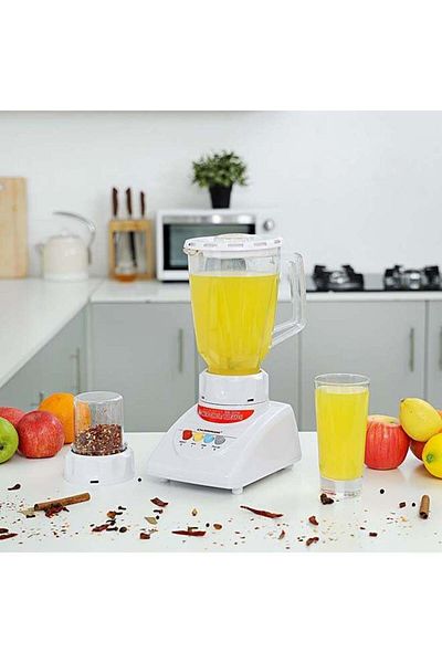 Olsenmark Powerful 2-in-1 Blender | Smoothies, Grinding, Juicing | 327w Motor, Easy To Clean, Compact Design