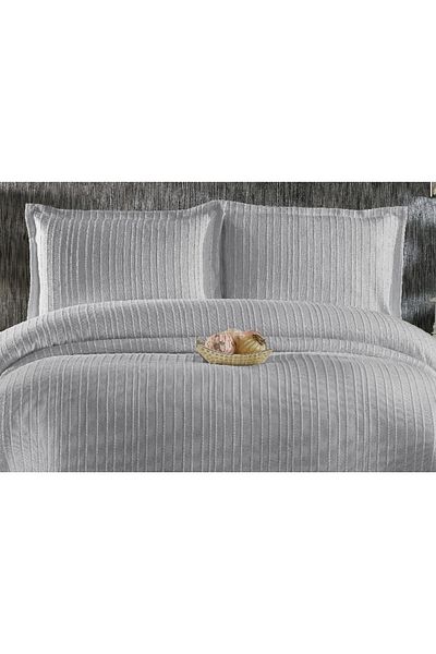 Sivalde İrem Gray Double Chenille Pique Set