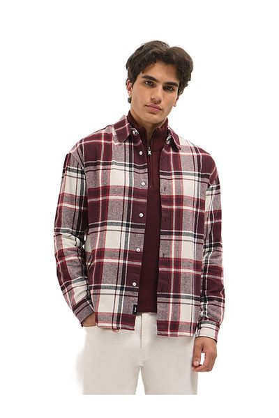 The Bear House Men's Multi-Color Checkered Relax Fit Overshirt for Every Occasion