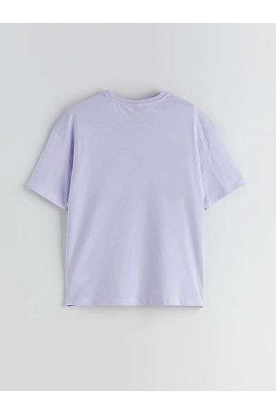 LC Waikiki Lcw Kids Lilac Crew Neck Kuromi Printed Girls' T-Shirt