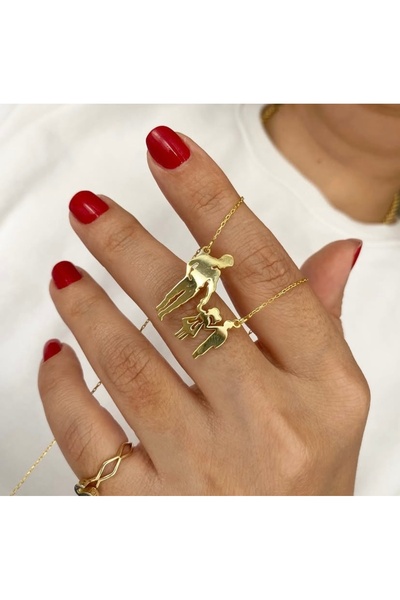 simurg jewellery Gümüş Baba-Kız-Erkek Çocuk Kolye