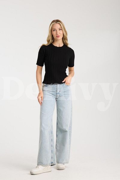 Denivy Fit Cut Striped Knitwear Bluz Dnv-000030