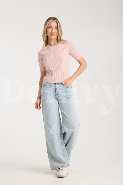Denivy Fit Cut Striped Knitwear Bluz Dnv-000030
