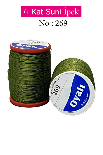Genel Markalar Oyalı 4 Kat Suni İpek İplik İğne Oyası Boncuk İpi Tığ Oyası No...