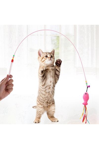 3B Trend Flexible Cat Toy Pet Playing Rod 90 Cm