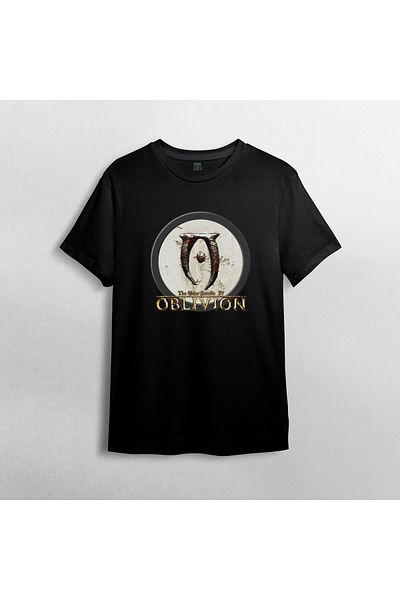 Pixxa The Elder Scrolls Oblivion Unisex 100% βαμβακερό μπλουζάκι με λαιμόκοψη μοντέλο 2