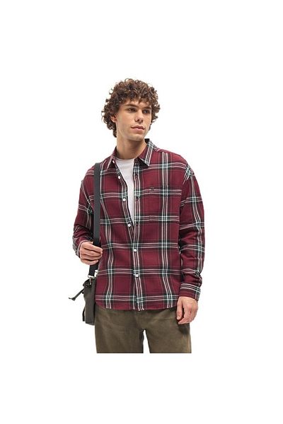 The Bear House Men's Multi-Color Tartan Check Relax Fit Overshirt for Every Occasion
