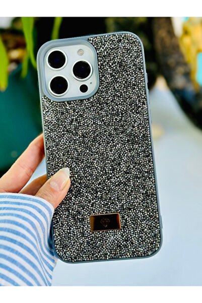 Go Aksesuar iPhone 16 Promax Compatible Diamond Design Sparkling Diamond Silicone Case
