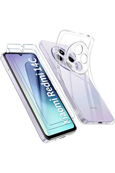 Rivor Xiaomi Redmi 14C & Poco C75 Kılıf Kamera Çıkıntılı Şeffaf İnce Silikon ...