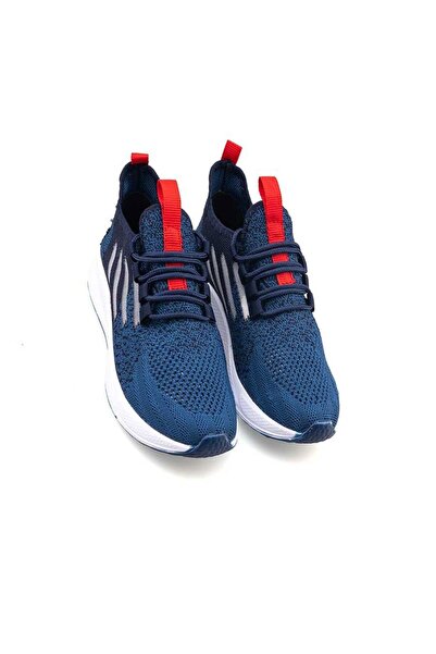 WAVES LUPOON 128 AQUA Triko Ünisex Sneaker Ayakkabı LACİVERT_KIRMIZI_BEYAZ