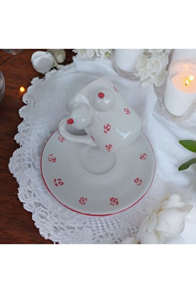 Kübistseramik كوب قهوة اسبريسو تركي مع الثدي