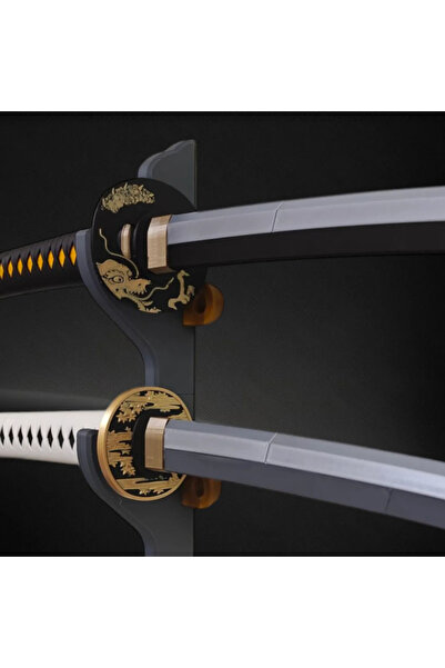 GRAT3D Japon Katana-2adet-stand Hediyeli – Değiştirilebilir Bıçaklı Cosplay K...