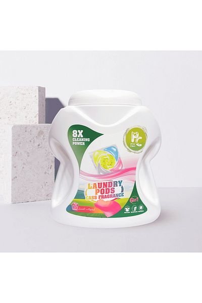 PINK كبسولات تنظيف الملابس 6 في 1 برائحة المسك (30 كبسولات)