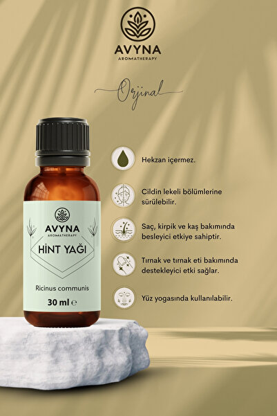 AVYNA Hint Yağı ( Yoğun Kıvamlı Yağ ) 30 ml Soğuk Sıkım %100 Saf Ve Doğal (CASTOR OİL)