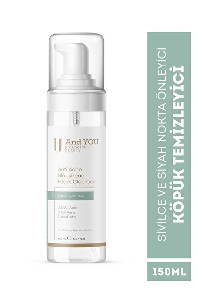 AND YOU ve Siyah Nokta Karşıtı Yüz Temizleme Köpüğü 150 ml