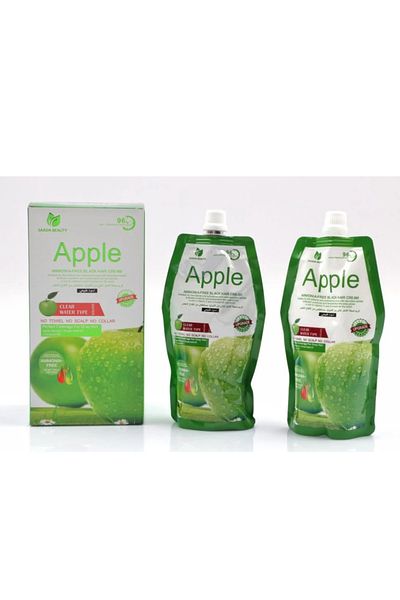 SAADA BAUTY Ammonia-free black hair dye cream with green apple extract
