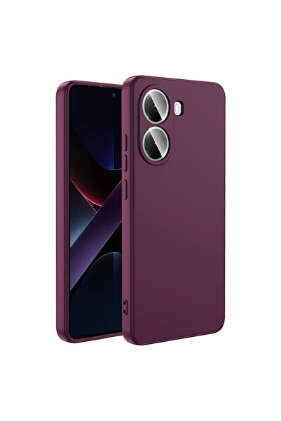 Novatis Poco X7 Pro Uyum Kılıf İçi Kadife 3D lKamera Korumalı Soft Silikon Kapak