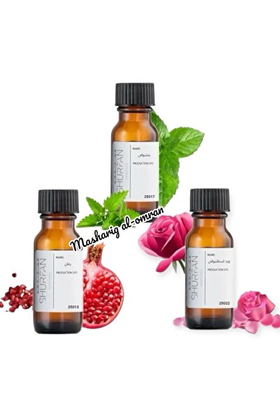 SHURFAN BANAFA Selection of concentrated oil perfumes from Sherwan Banafa 14 ml x 3 pieces