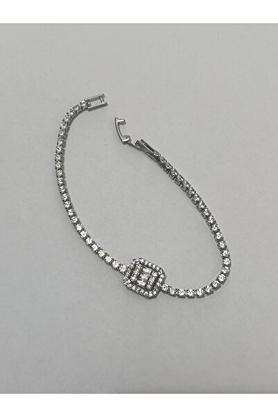 ESJ سوار نسائي من حجر الزركون الكريستالي مصنوع من الستانلس ستيل مقاس 18 مقاس ...