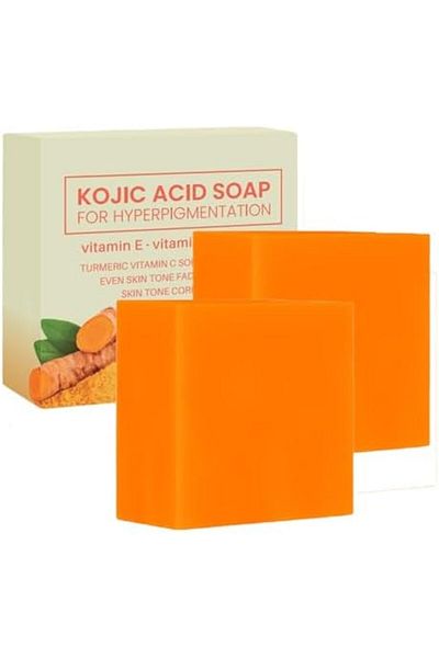 TERRIFI Kojic Acid and Turmeric Soap for Women - Fights Acne, Dark Spots, Hyperpigmentation, Deep Cl