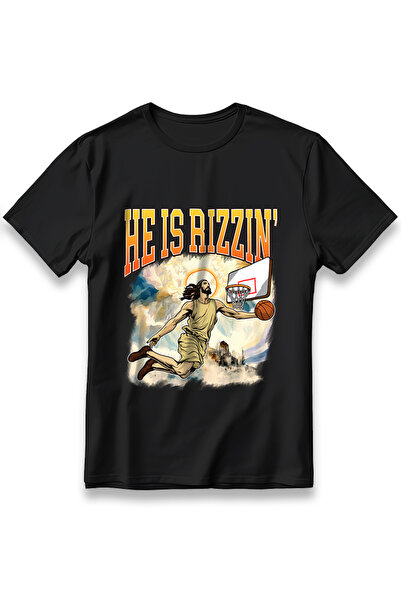 EZG Business Μπλουζάκι HE IS RIZZIN, Unisex, 100% Βαμβακερό, Άνετο, Κανονικό ...