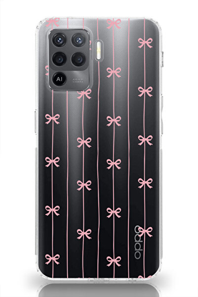 moonset Oppo Reno 5 Lite Uyumlu Fiyonklar Tasarımlı Baskılı Şeffaf Telefon Kı...