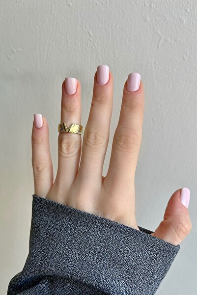 Bijou Luz خاتم ذهبي على شكل حرف V قابل للتعديل للإصبع الصغير/المفصل