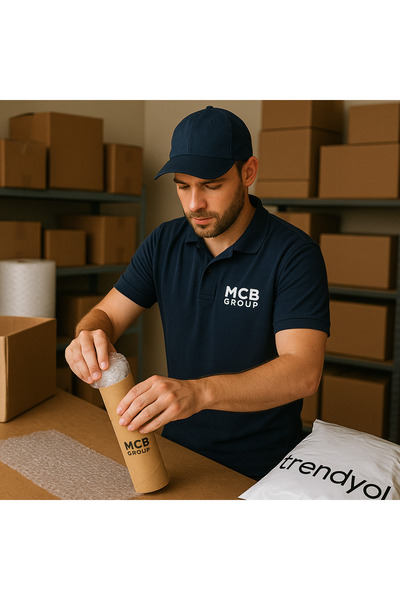 Mçb Group 1 Adet Rulo Kargo Tüpü 45 Cm Uzunluk 8cm Çap Silindir Kutu Karton M...