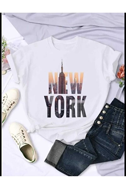 TekTarzz Tricou unisex cu imprimeu NEW YORK