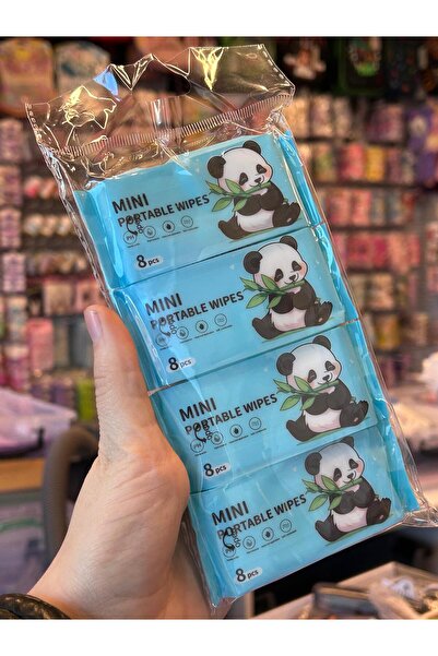 SoBien Mini Cep Islak Mendili Kawaii 4Lü Paket 32pcs