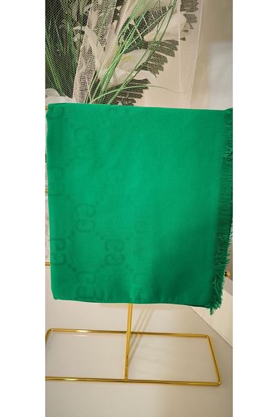 FRESCO SCARFS Γυναικείο Hijab Μεταξένιο Βαμβακερό Ζακάρ G Σάλι με μοτίβο*benetton Green