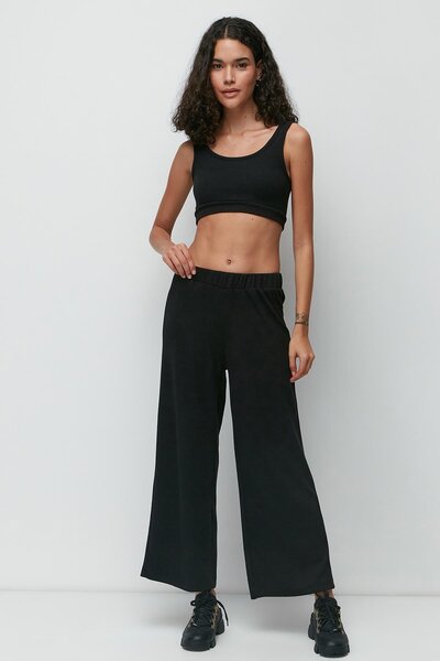 C&City Corded 3-Piece Dressing Gown Set 9130 Black