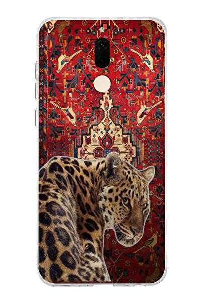 moonset Huawei Mate 10 Lite Uyumlu Leopar Tasarımlı Baskılı Şeffaf Telefon Kı...