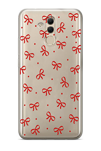 moonset Huawei Mate 20 Lite Uyumlu Kurdele Tasarımlı Baskılı Şeffaf Telefon K...