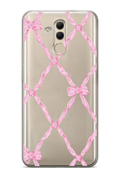 moonset Huawei Mate 20 Lite Uyumlu Fiyonk Tasarımlı Baskılı Şeffaf Telefon Kı...