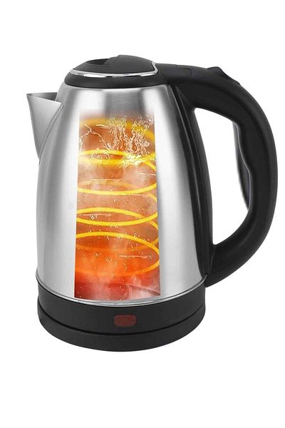 FTA TİCARET Electric Stainless Steel Water Heater Steel Kettle 1.8 Lt. Long-Lasting