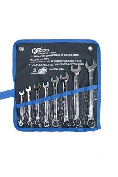 KITools طقم مفتاح مشترك هندي < كيت > 8 قطعة 8 - 19 مل