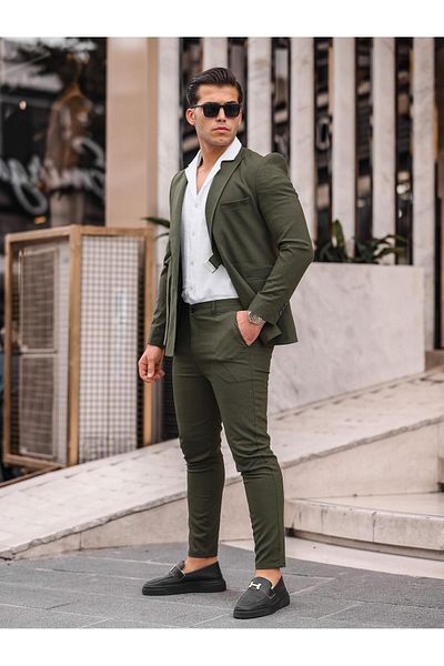 hello7 Men's Slim Fit Slim Fit Suit