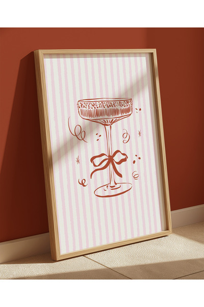 DES VU PRINT Martini Posteri, Coquette Pinterest Kokteyl Temalı Çerçevesiz Po...