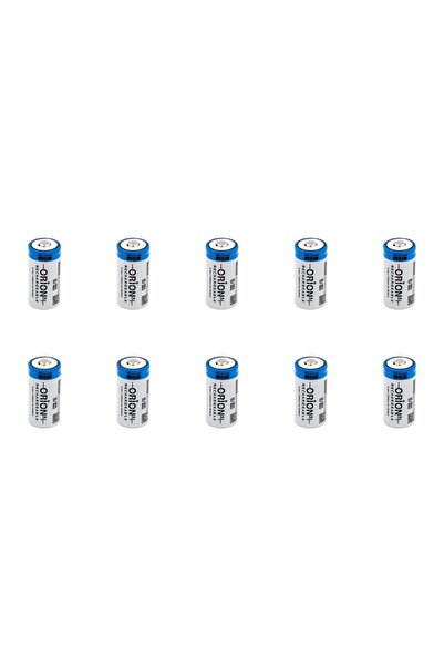 Orion 10 Adet 16340 3.7V 850 Mah Li-Ion Pil (CR123A Lityum Şarjlı Pil)