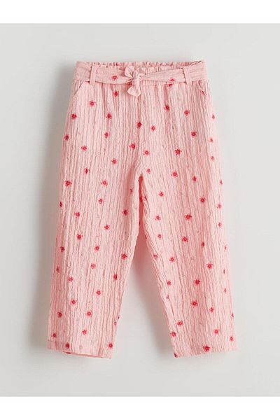 LC Waikiki Lcw Kids Floral Waist Tie Girl's Pants (S5)