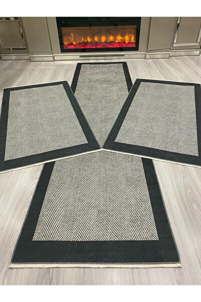 ALLGELSİN Yatak Odası Halısı Seti 3 'lü Yatak Odası Halı Takımı 2 Adet 80x150...