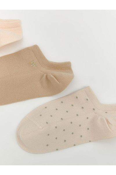 LC Waikiki Lcw Eco Patterned Women's Booties Socks 3-Pack (S5)