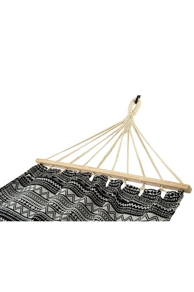 zola Hamac de gradina, 200 x 100 cm, greutate maxima suportata 120 kg, lemn, bumbac 260g/m2