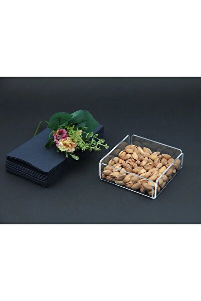 Trend Pleksi Şeffaf Kare Çerezlik (10cm x 10cm)