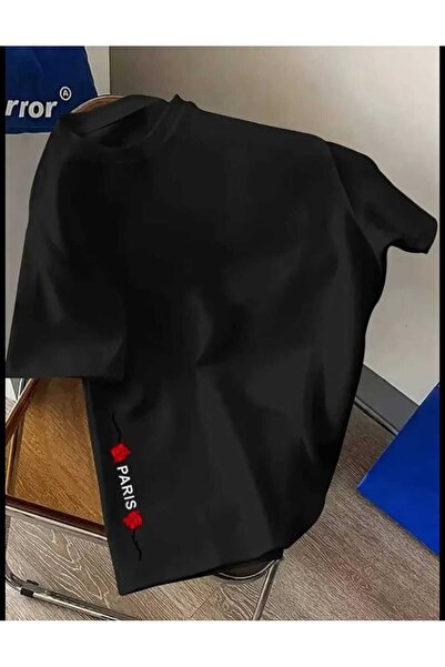 TekTarzz Μπλουζάκι Unisex Paris με σχέδιο τριαντάφυλλο