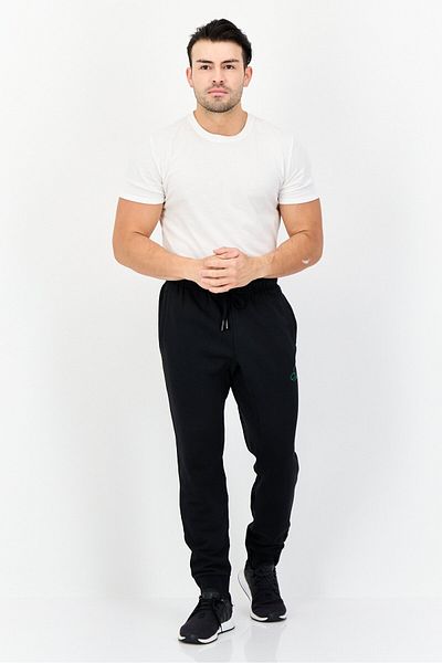 adidas Men Sportswear Fit Brand Logo Outdoor Sweatpants, Black